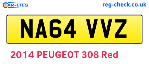 NA64VVZ are the vehicle registration plates.
