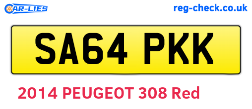 SA64PKK are the vehicle registration plates.