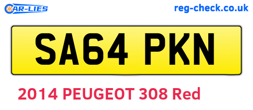 SA64PKN are the vehicle registration plates.