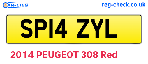 SP14ZYL are the vehicle registration plates.