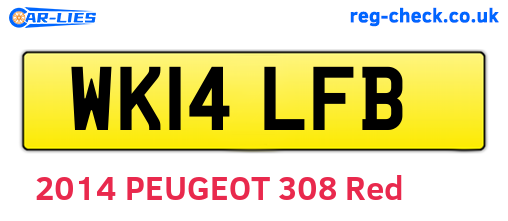 WK14LFB are the vehicle registration plates.