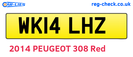 WK14LHZ are the vehicle registration plates.