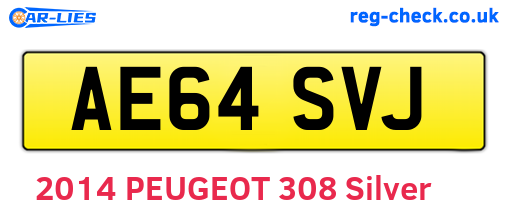 AE64SVJ are the vehicle registration plates.