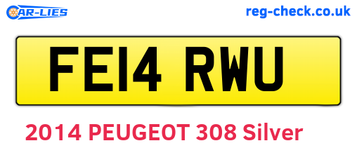 FE14RWU are the vehicle registration plates.
