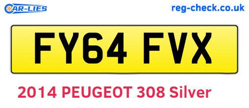 FY64FVX are the vehicle registration plates.