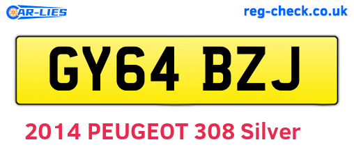 GY64BZJ are the vehicle registration plates.