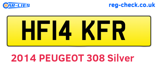 HF14KFR are the vehicle registration plates.