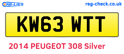 KW63WTT are the vehicle registration plates.