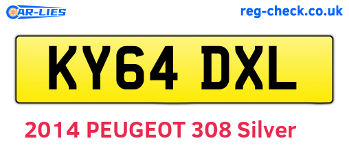 KY64DXL are the vehicle registration plates.