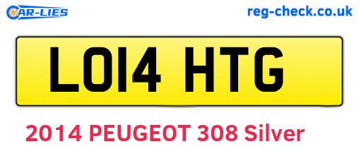 LO14HTG are the vehicle registration plates.