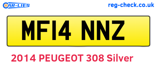 MF14NNZ are the vehicle registration plates.
