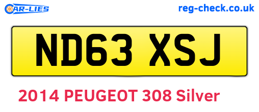 ND63XSJ are the vehicle registration plates.