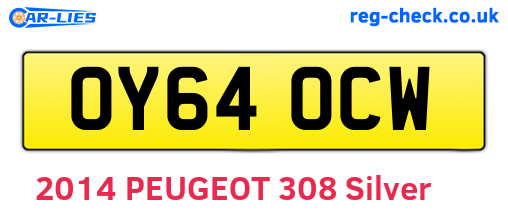 OY64OCW are the vehicle registration plates.