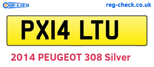 PX14LTU are the vehicle registration plates.