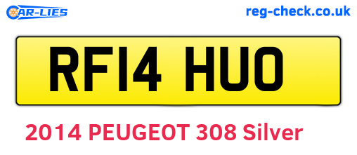 RF14HUO are the vehicle registration plates.