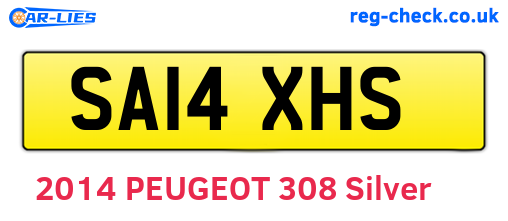 SA14XHS are the vehicle registration plates.