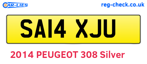 SA14XJU are the vehicle registration plates.