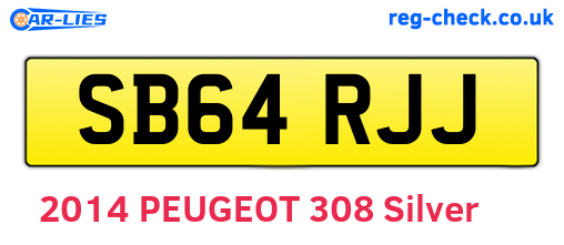 SB64RJJ are the vehicle registration plates.