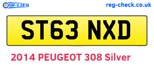 ST63NXD are the vehicle registration plates.