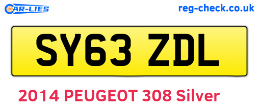 SY63ZDL are the vehicle registration plates.