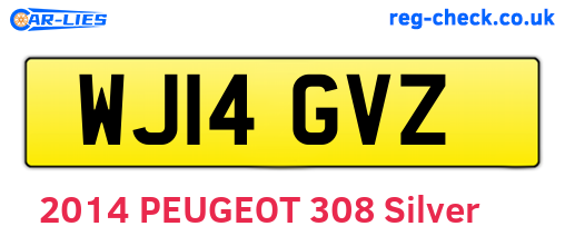 WJ14GVZ are the vehicle registration plates.