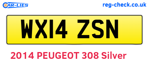 WX14ZSN are the vehicle registration plates.