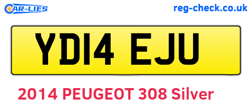 YD14EJU are the vehicle registration plates.