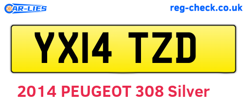 YX14TZD are the vehicle registration plates.