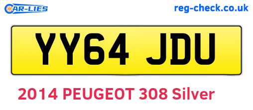 YY64JDU are the vehicle registration plates.