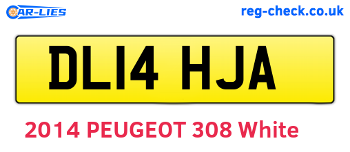 DL14HJA are the vehicle registration plates.