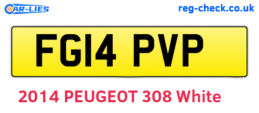 FG14PVP are the vehicle registration plates.