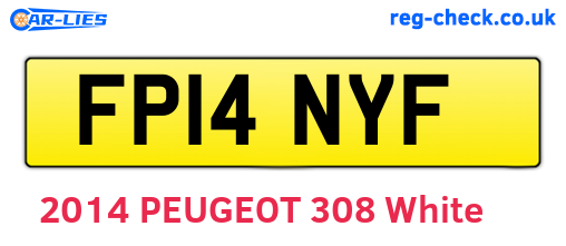 FP14NYF are the vehicle registration plates.