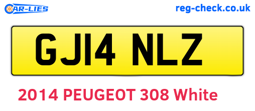 GJ14NLZ are the vehicle registration plates.
