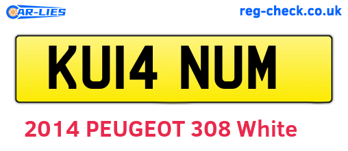 KU14NUM are the vehicle registration plates.