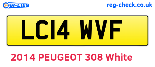LC14WVF are the vehicle registration plates.