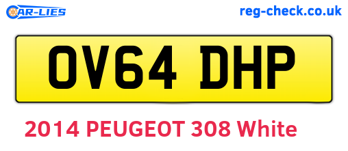 OV64DHP are the vehicle registration plates.