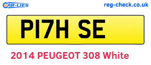 P17HSE are the vehicle registration plates.