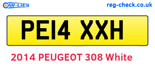 PE14XXH are the vehicle registration plates.