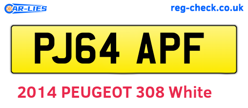 PJ64APF are the vehicle registration plates.