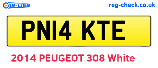 PN14KTE are the vehicle registration plates.
