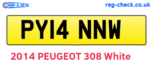 PY14NNW are the vehicle registration plates.