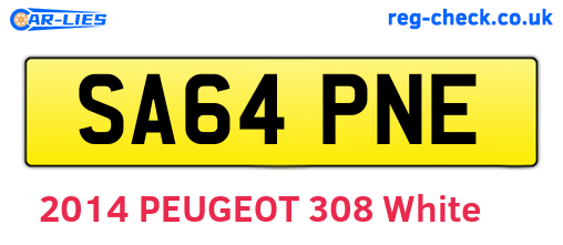 SA64PNE are the vehicle registration plates.