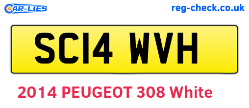 SC14WVH are the vehicle registration plates.