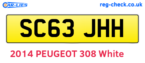 SC63JHH are the vehicle registration plates.
