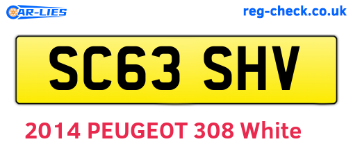 SC63SHV are the vehicle registration plates.