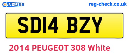 SD14BZY are the vehicle registration plates.