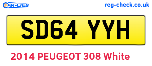 SD64YYH are the vehicle registration plates.