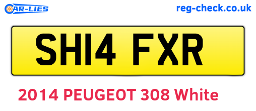 SH14FXR are the vehicle registration plates.