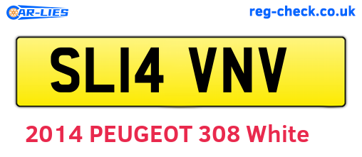 SL14VNV are the vehicle registration plates.