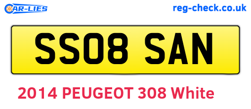 SS08SAN are the vehicle registration plates.